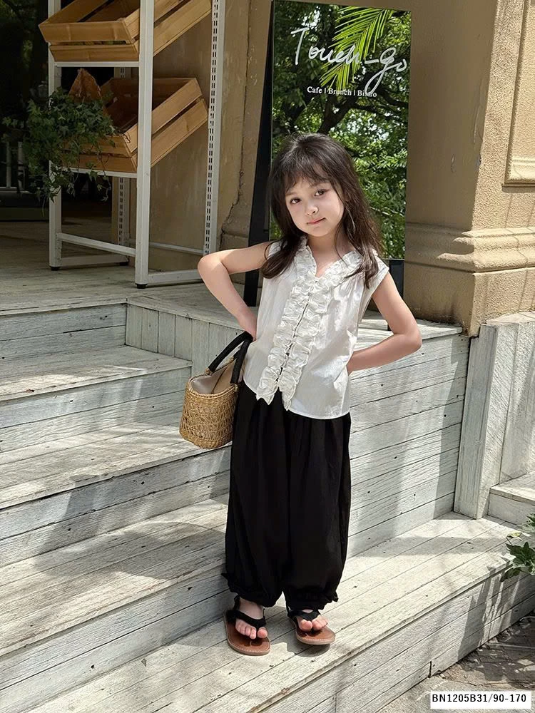 ÁO SƠ MI SÁT NÁCH VIỀN BÈO AMBB  25C068