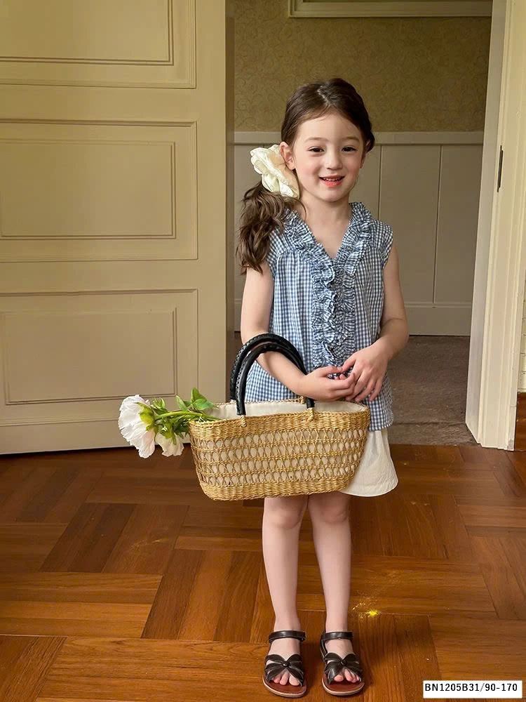 ÁO SƠ MI SÁT NÁCH VIỀN BÈO AMBB  25C068