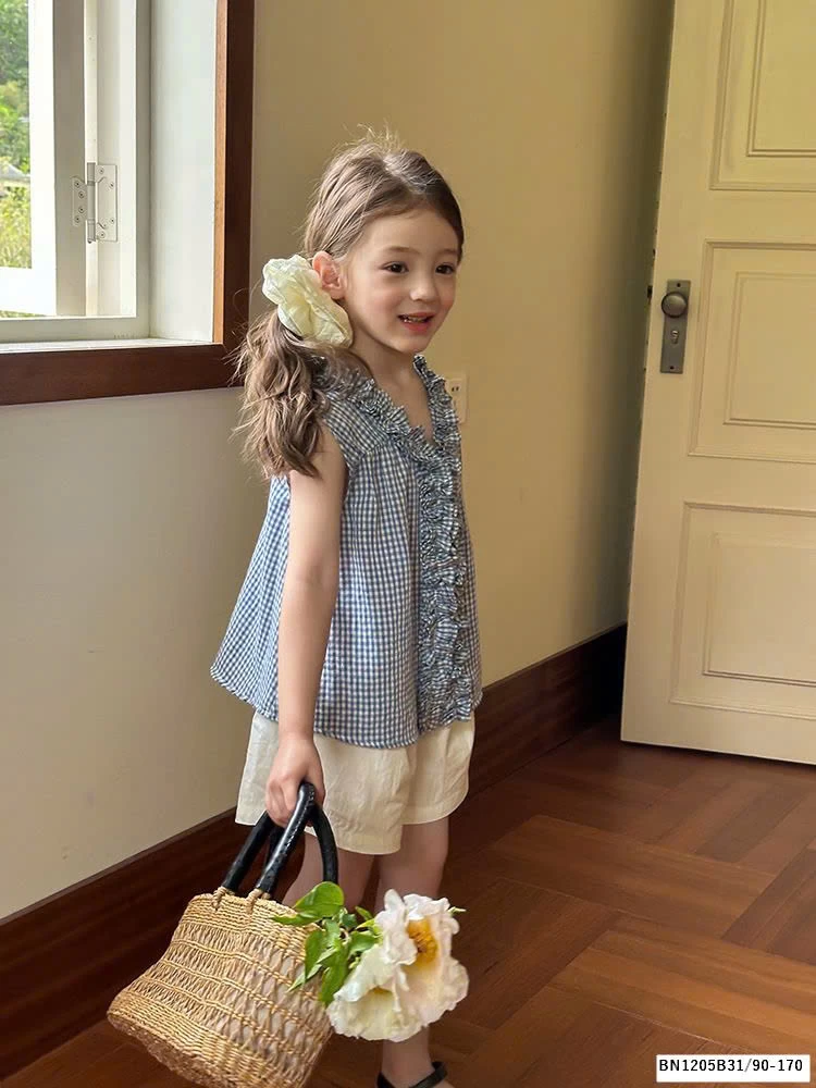 ÁO SƠ MI SÁT NÁCH VIỀN BÈO AMBB  25C068