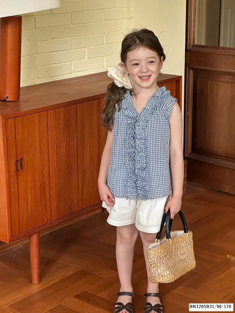 ÁO SƠ MI SÁT NÁCH VIỀN BÈO AMBB  25C068