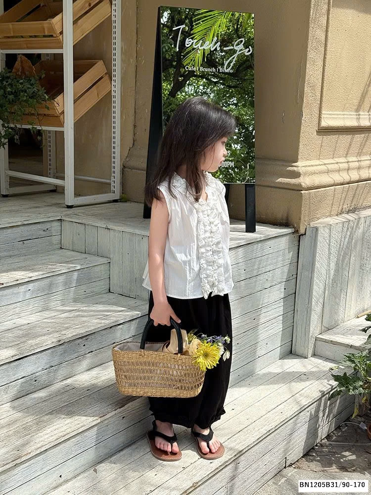 ÁO SƠ MI SÁT NÁCH VIỀN BÈO AMBB  25C068