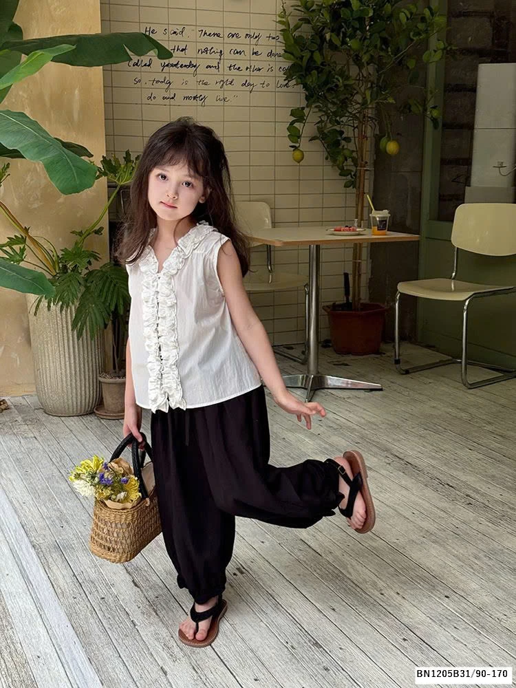 ÁO SƠ MI SÁT NÁCH VIỀN BÈO AMBB  25C068