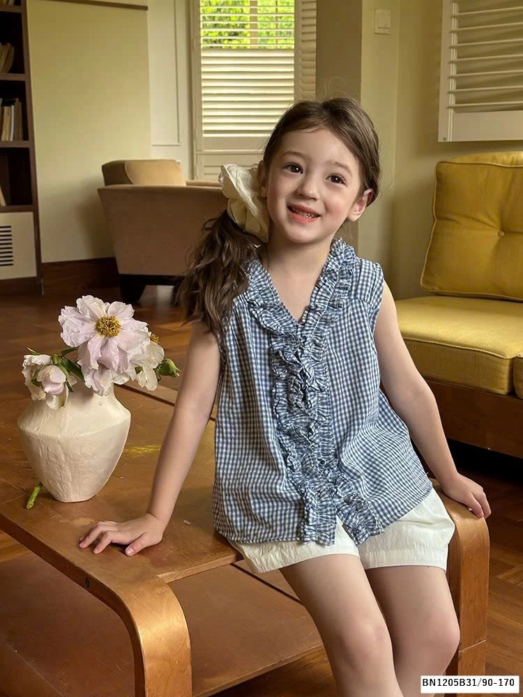 ÁO SƠ MI SÁT NÁCH VIỀN BÈO AMBB  25C068