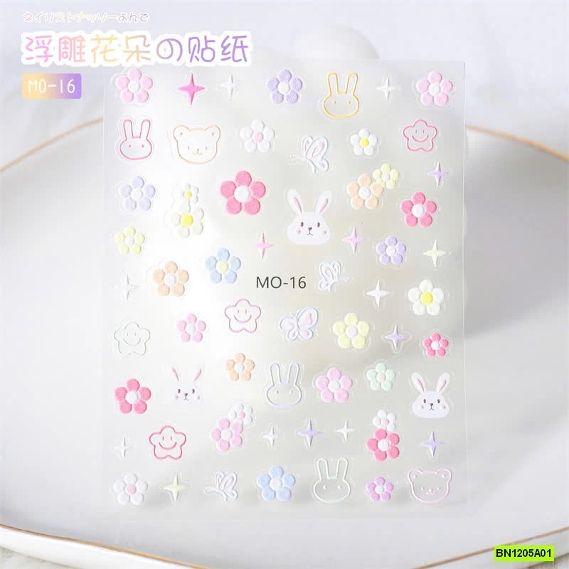 SÉT 6 BÌA DÁN MÓNG TAY KUTE