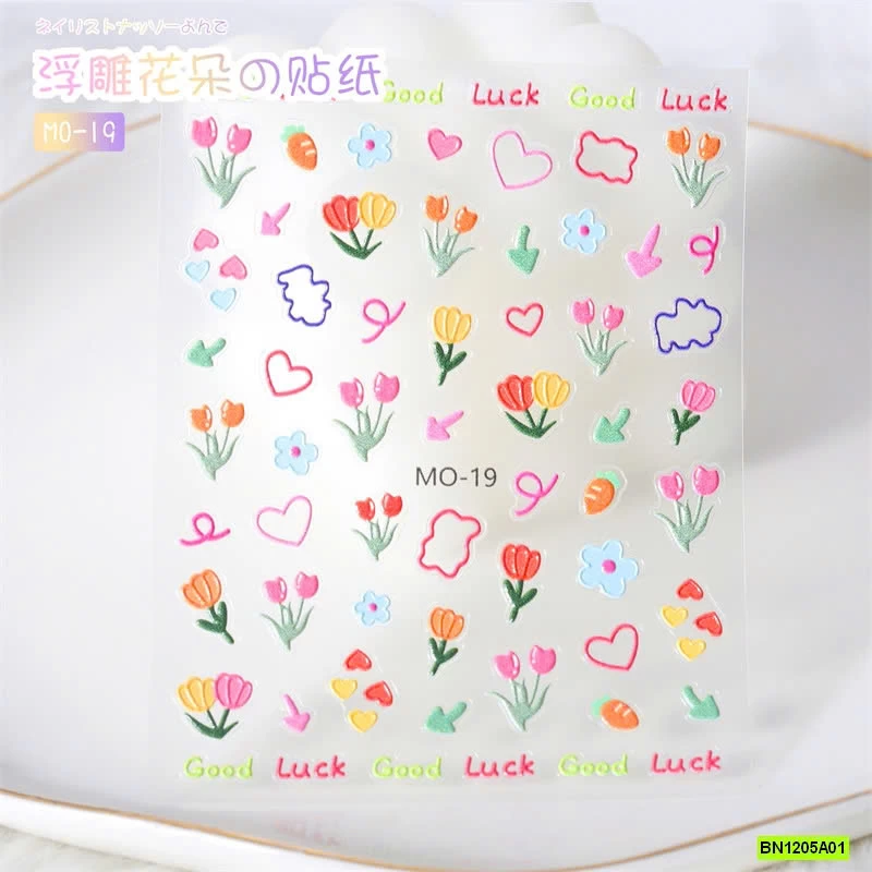 SÉT 6 BÌA DÁN MÓNG TAY KUTE