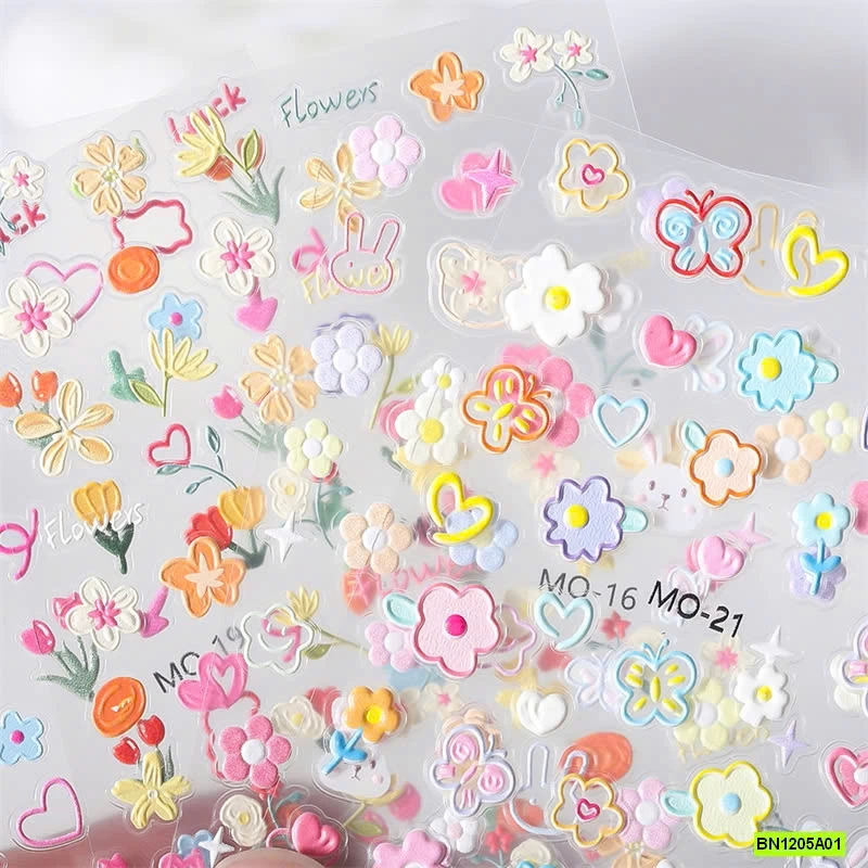 SÉT 6 BÌA DÁN MÓNG TAY KUTE