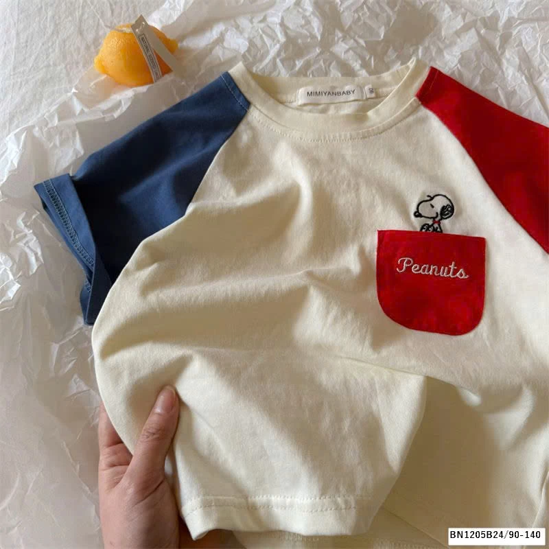 ÁO THUN PHỐI MÀU TAY MMY  70218