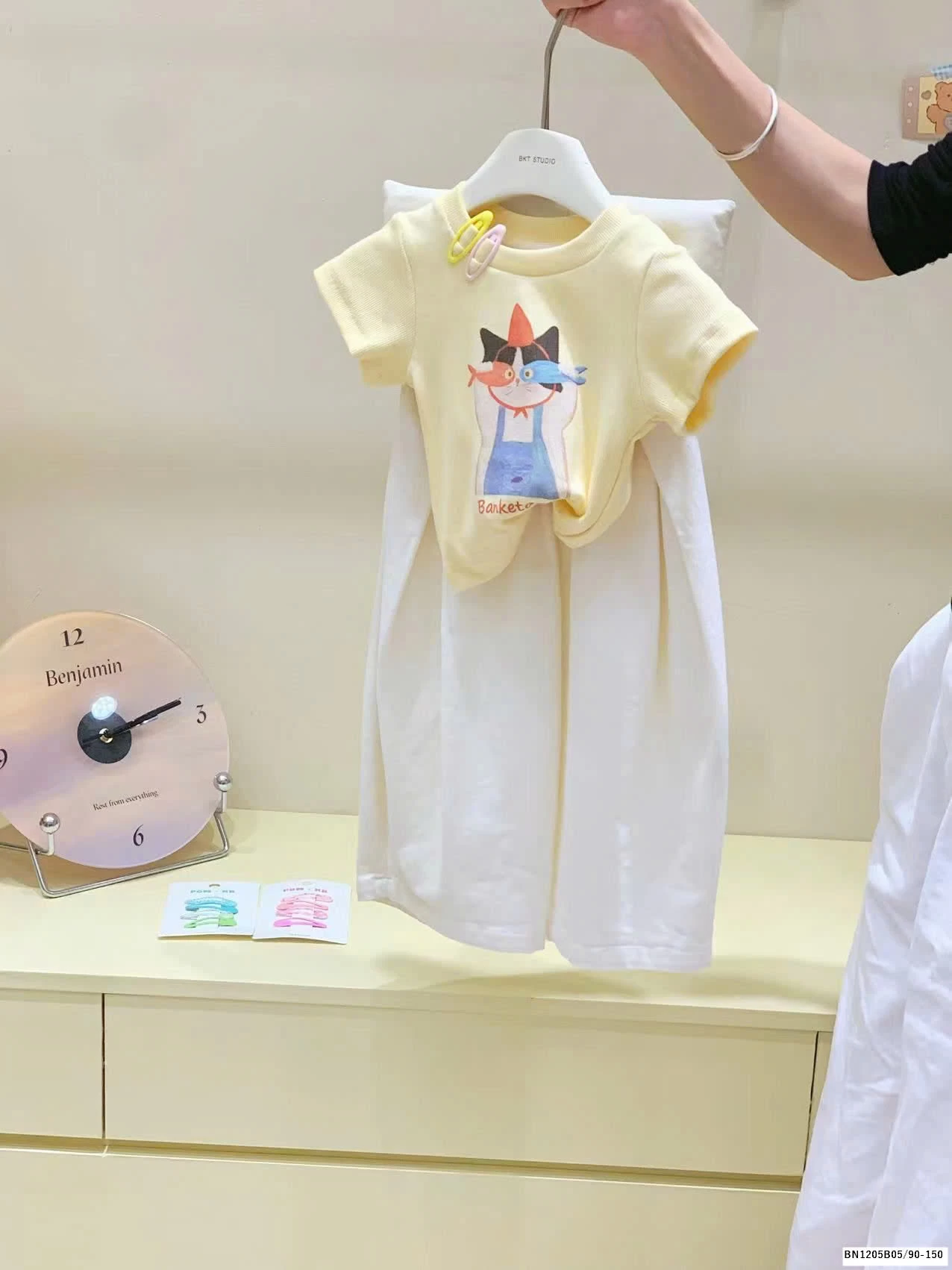 SET ÁO THUN MÈO MIX QUẦN SUÔNG BG