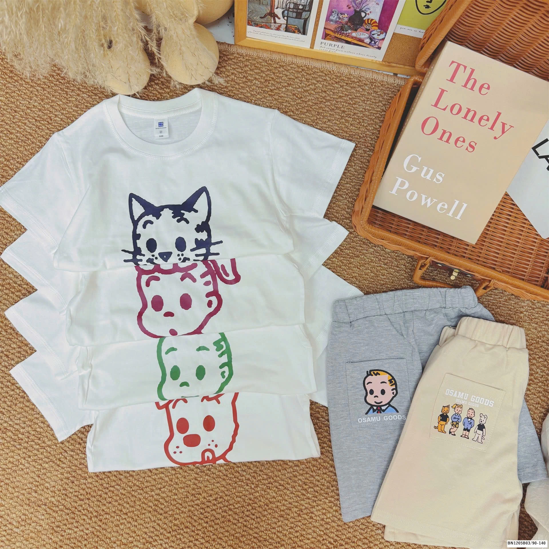 QUẦN SHORT CẠP CHUN TÚI HOẠT HÌNH