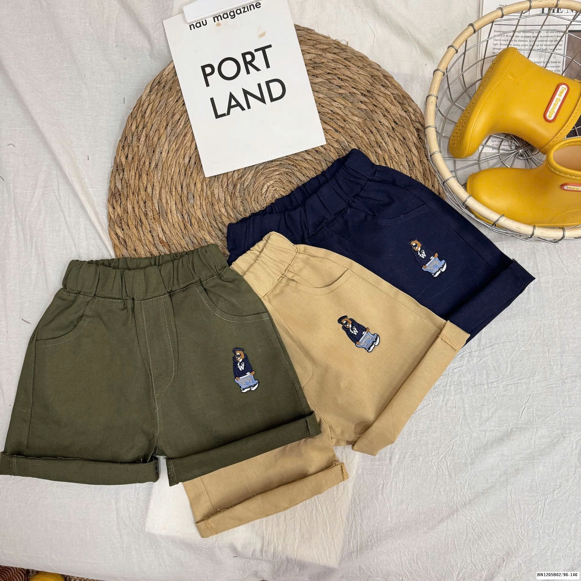 QUẦN SHORT GẤU CẠP CHUN BT