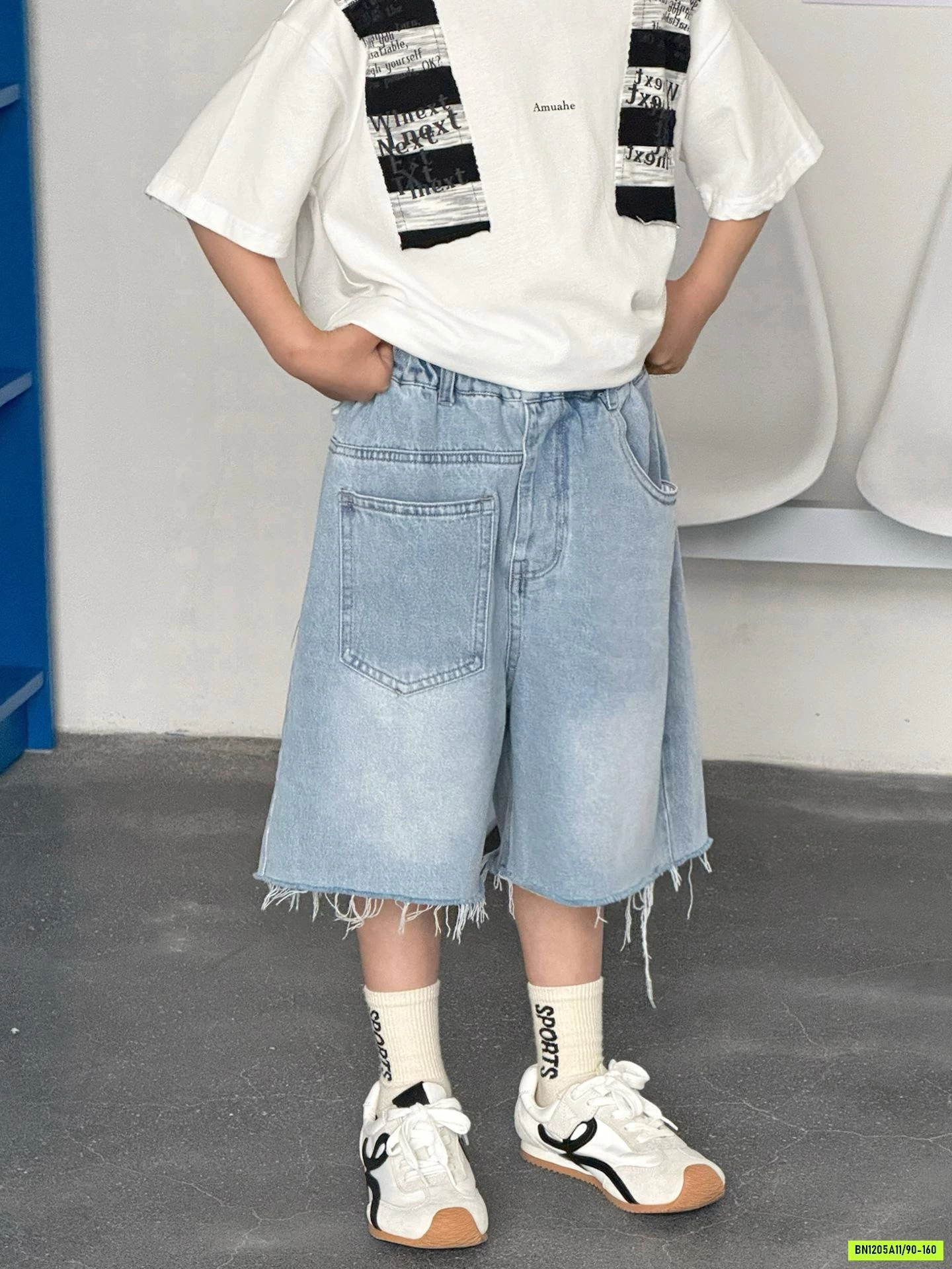 SHORT JEANS TÚI NGƯỢC TUA GẤU MSHOPKIDS
