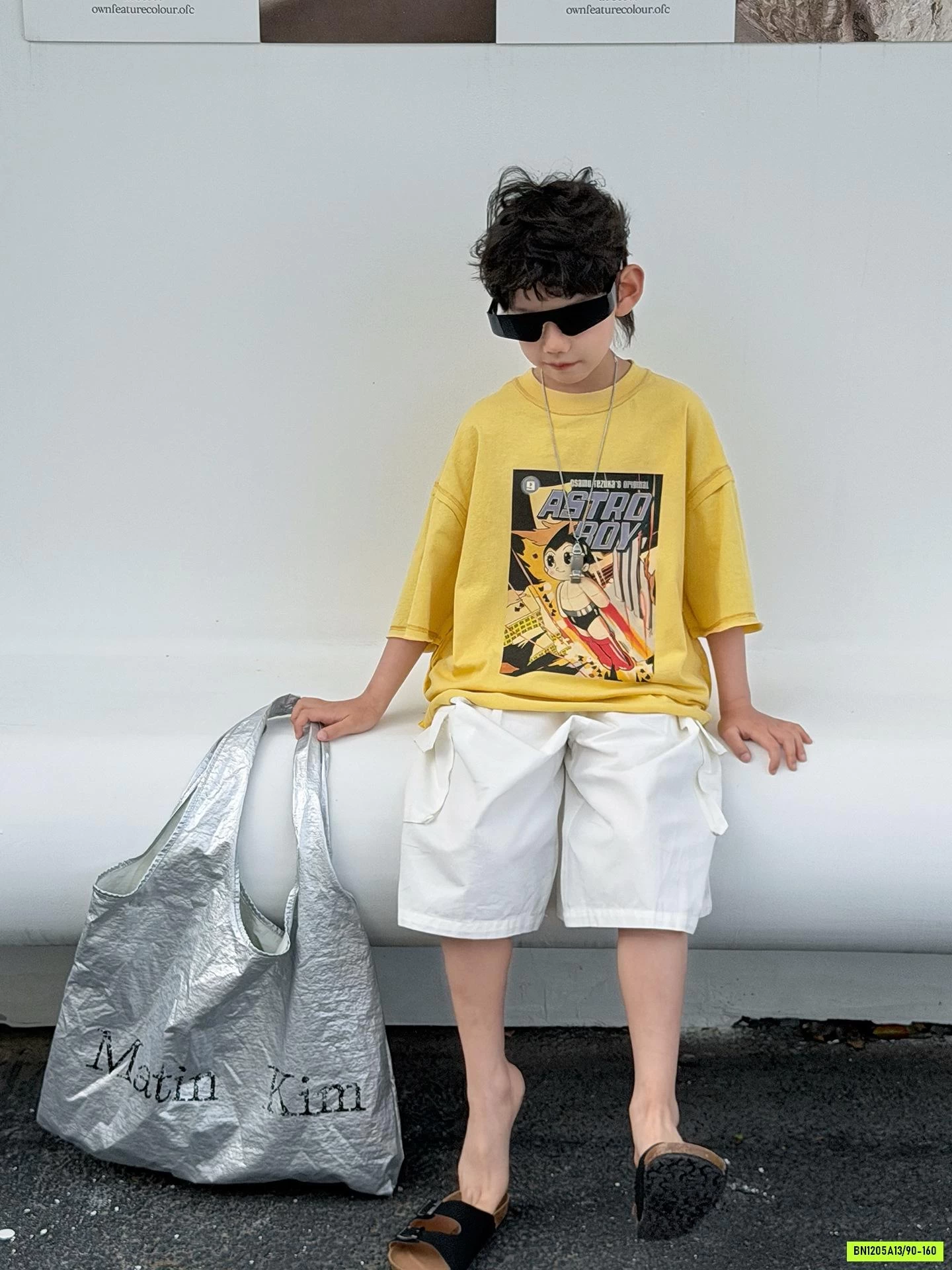 ÁO THUN VÀNG MIX SHORT TRẮNG MSHOPKIDS