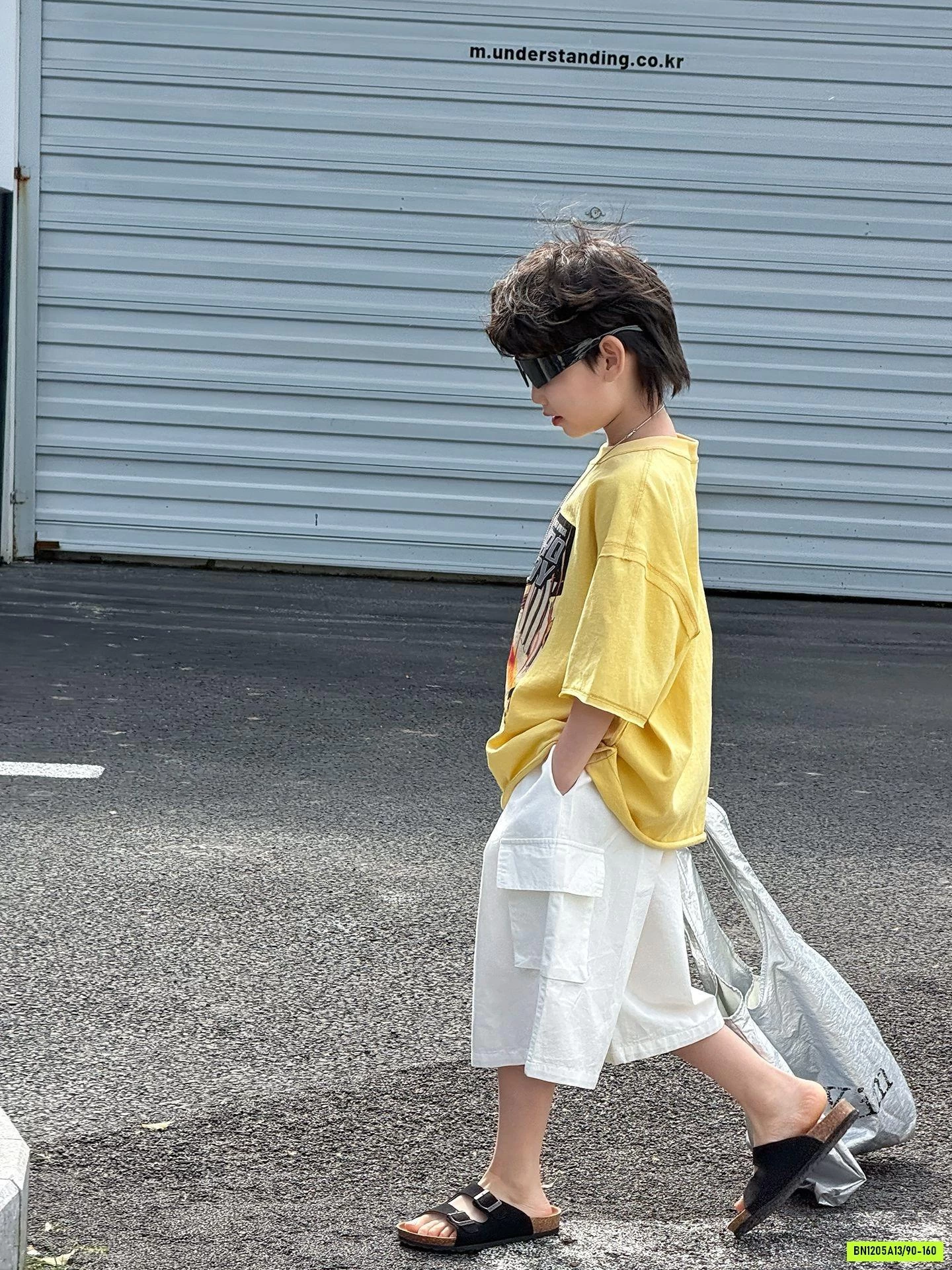 ÁO THUN VÀNG MIX SHORT TRẮNG MSHOPKIDS