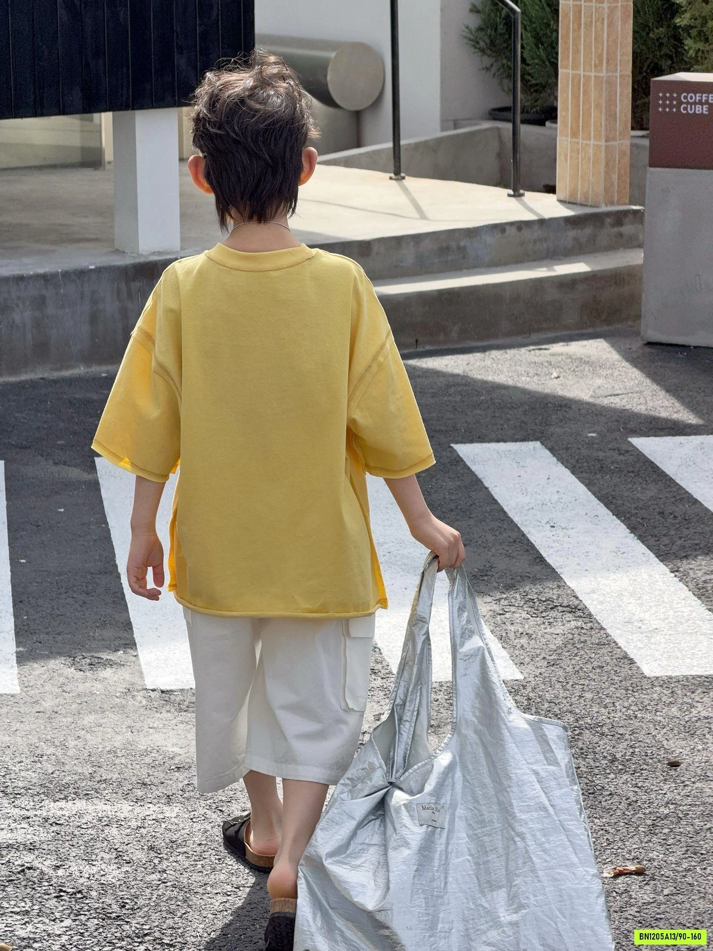 ÁO THUN VÀNG MIX SHORT TRẮNG MSHOPKIDS