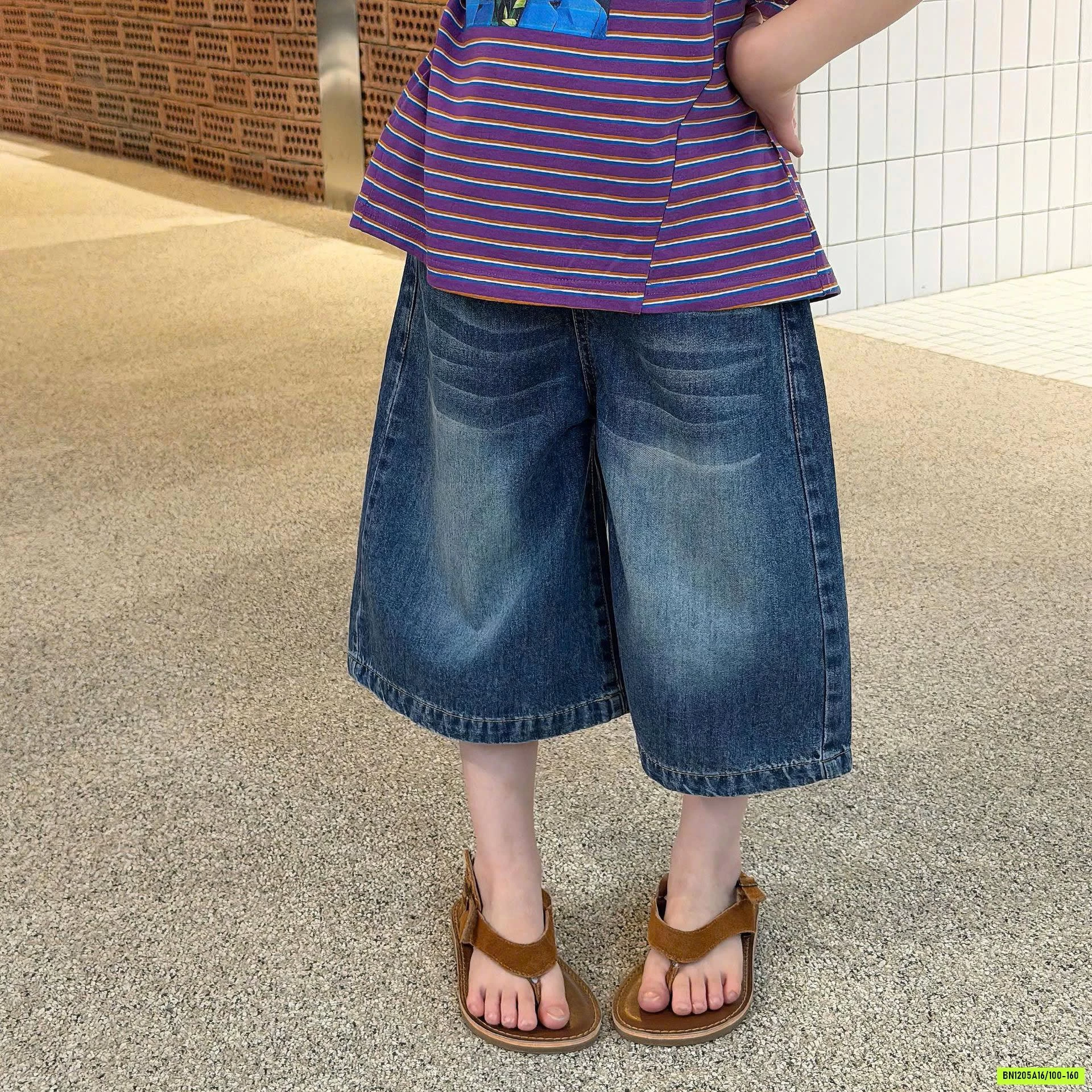 SET ÁO TÍM MIX SHORT JEAN XANH