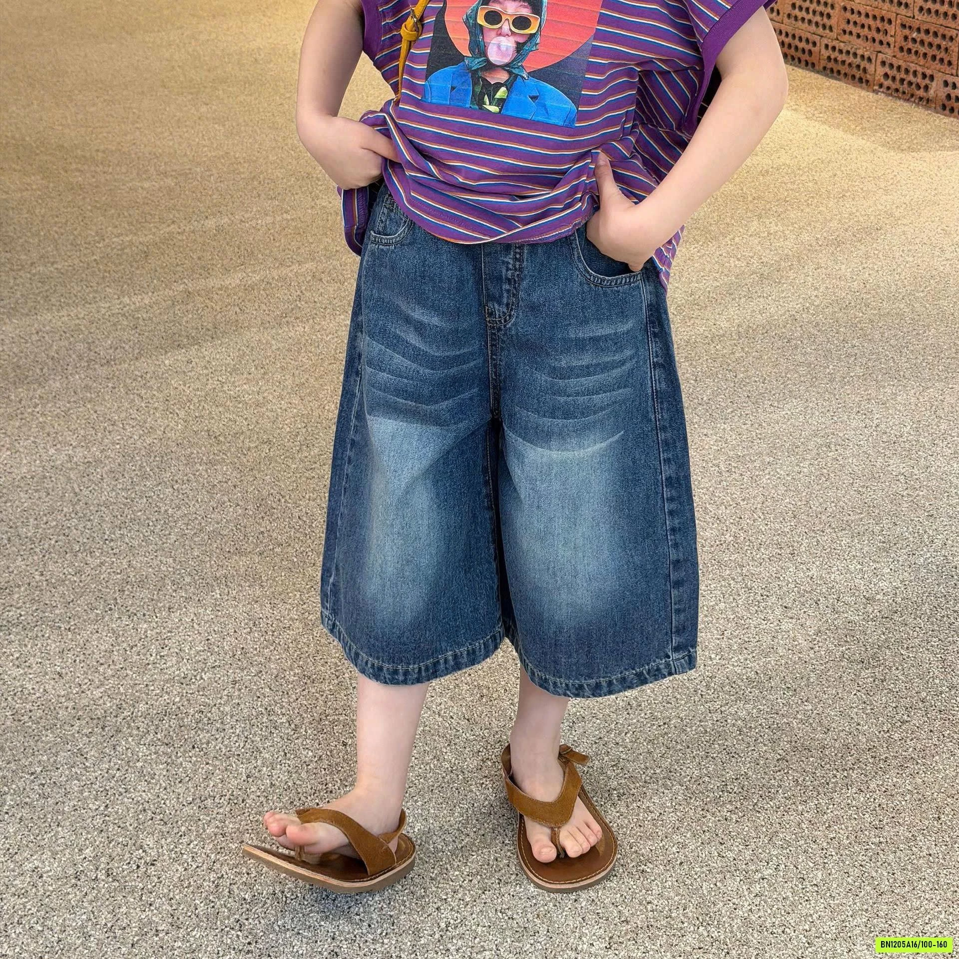 SET ÁO TÍM MIX SHORT JEAN XANH