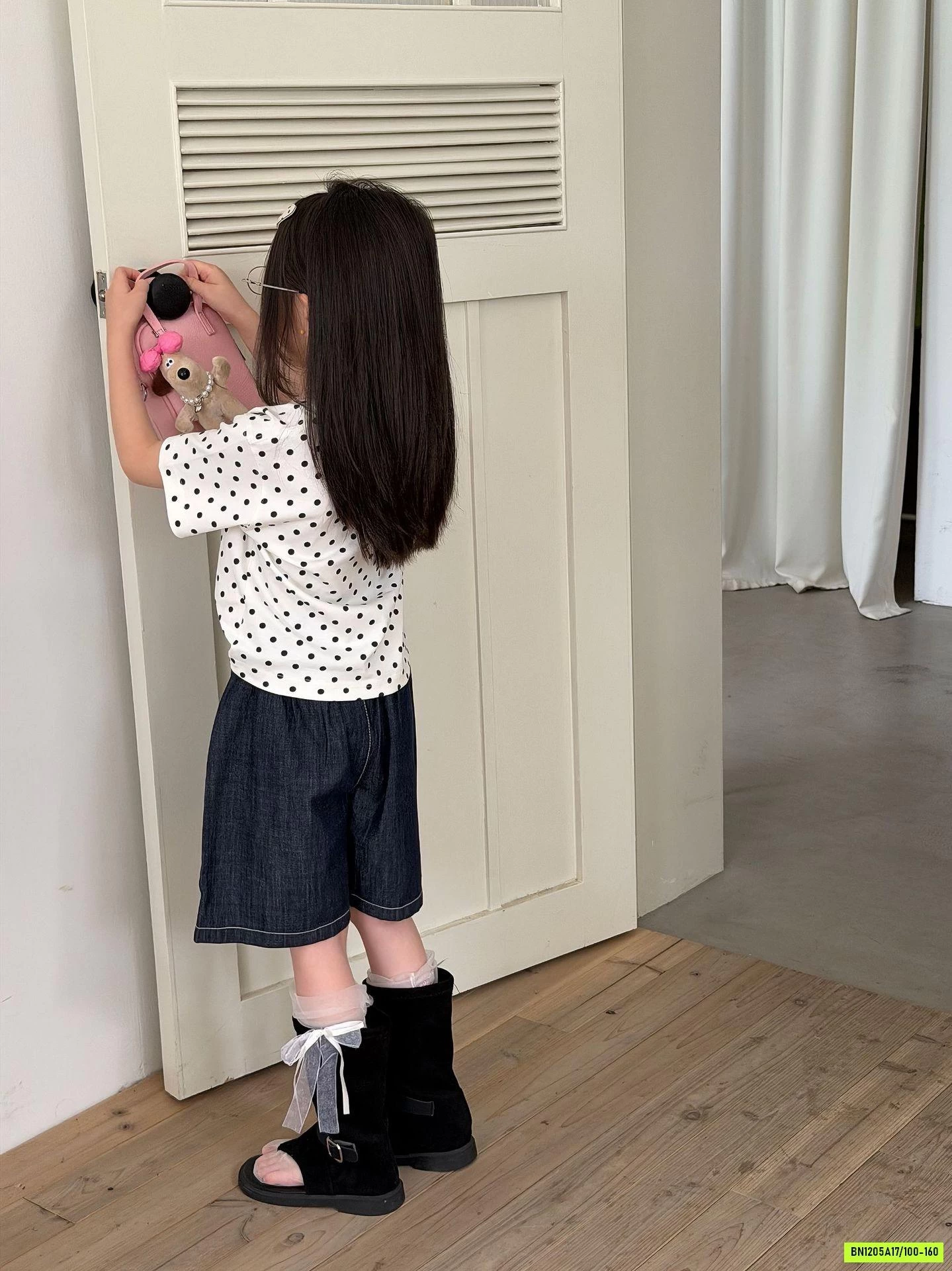SÉT BÉ GÁI MIX DENIM GIẢ VÁY