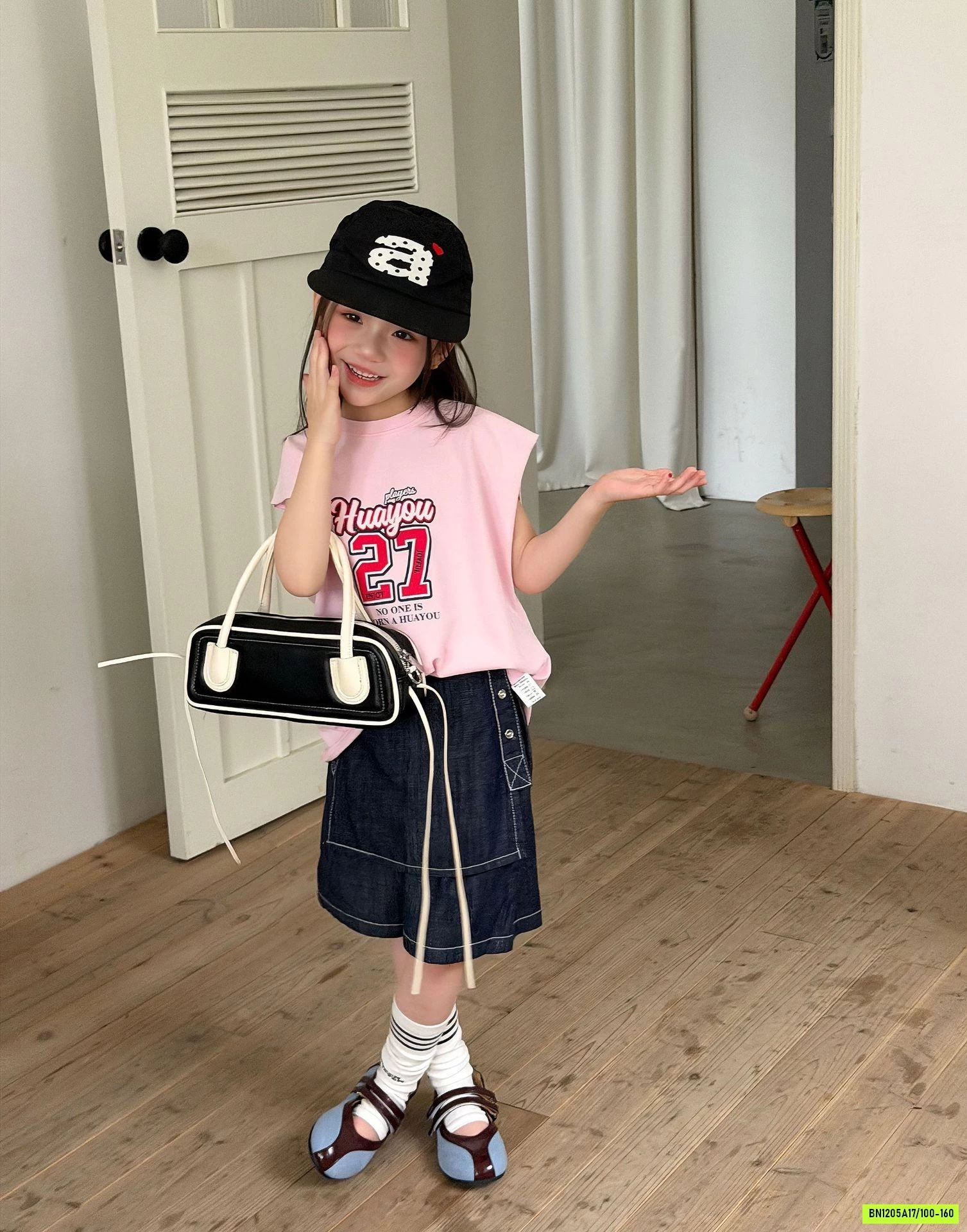 SÉT BÉ GÁI MIX DENIM GIẢ VÁY