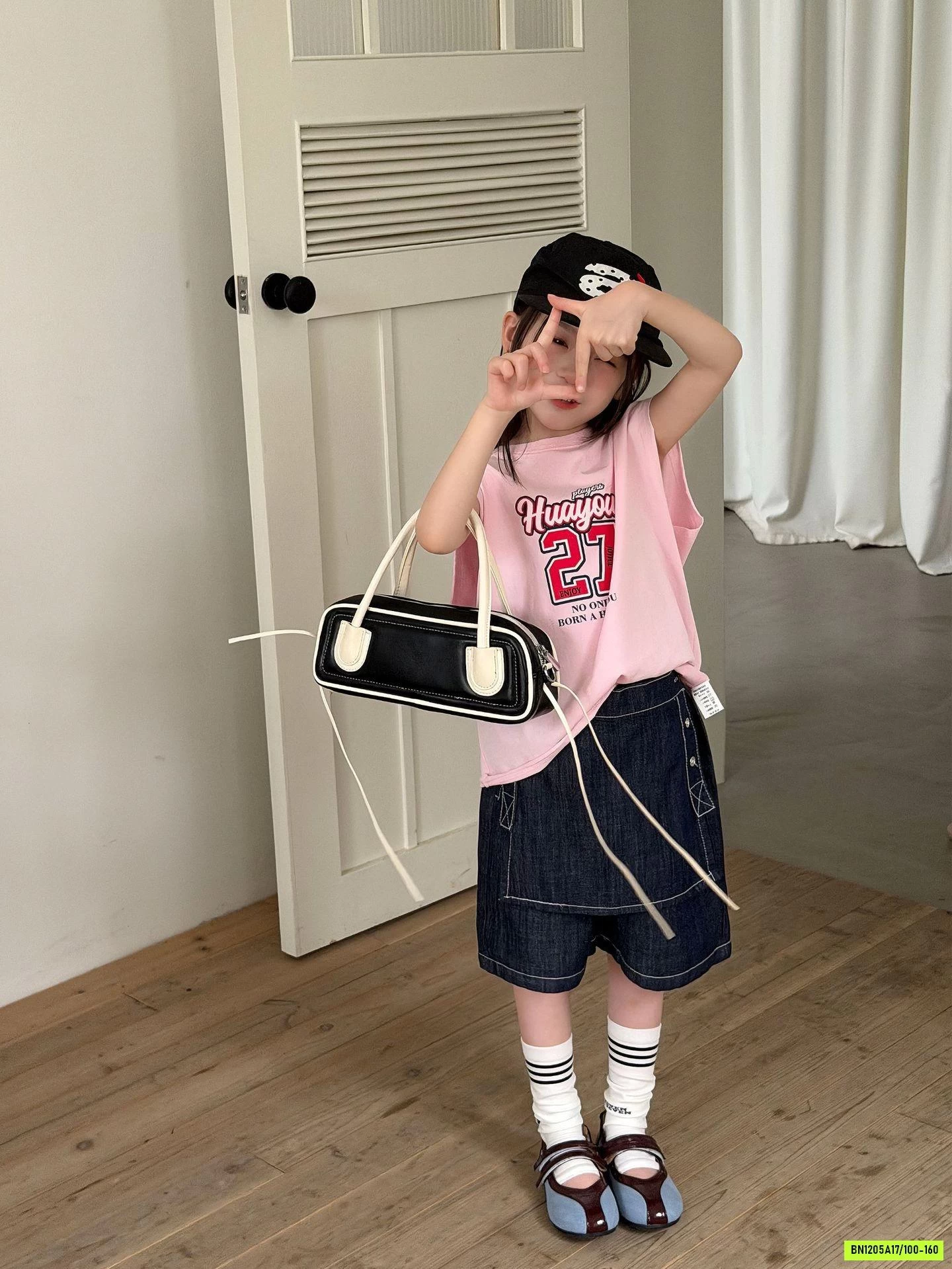 SÉT BÉ GÁI MIX DENIM GIẢ VÁY