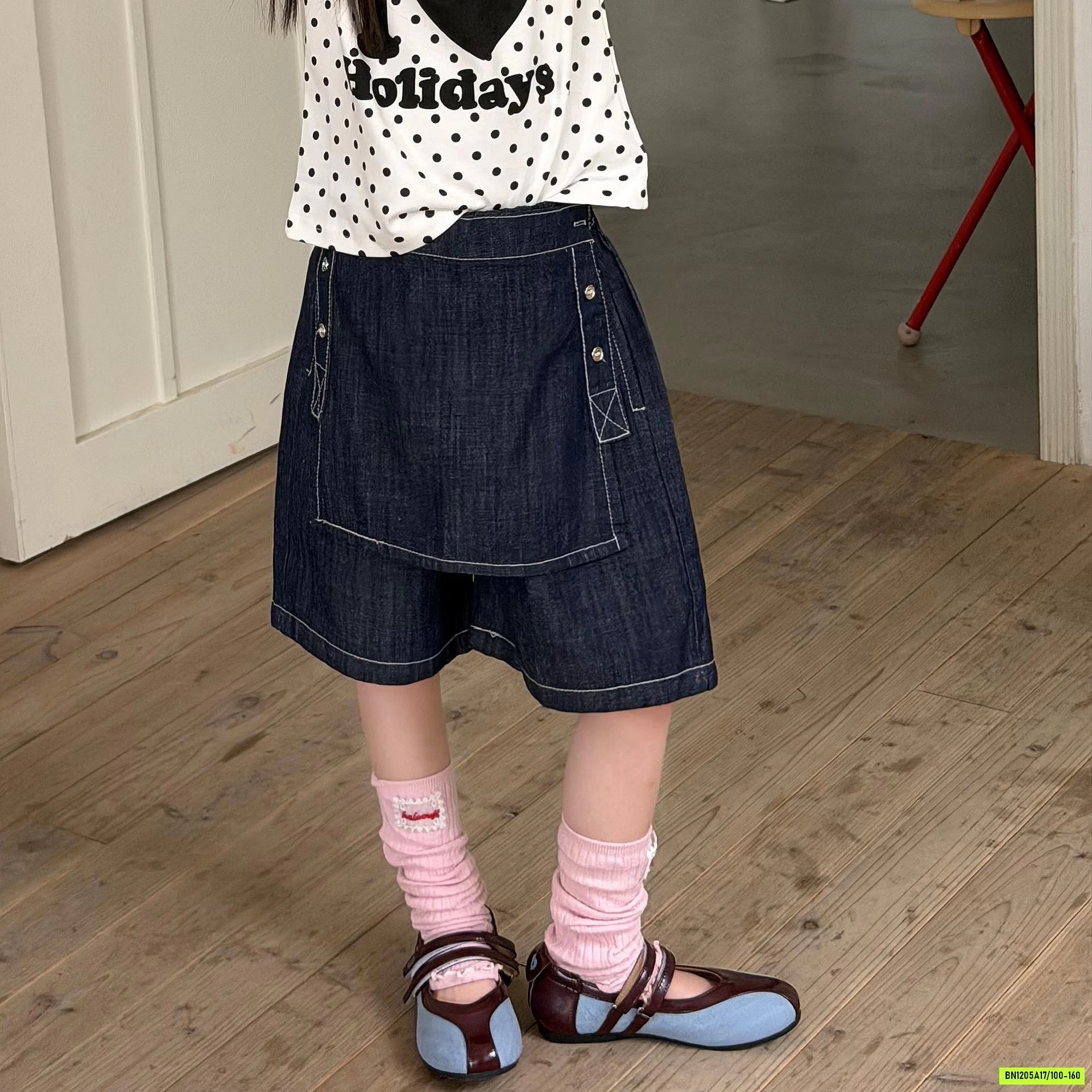 SÉT BÉ GÁI MIX DENIM GIẢ VÁY