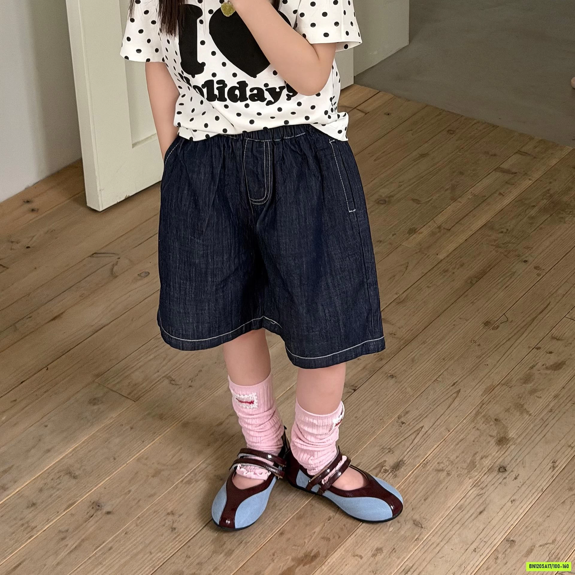 SÉT BÉ GÁI MIX DENIM GIẢ VÁY