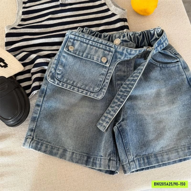 SHORT JEANS KÈM TÚI NHỎ ĐEO HÔNG MMY