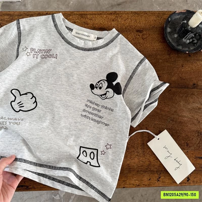 ÁO THUN XÁM MICKEY MMY