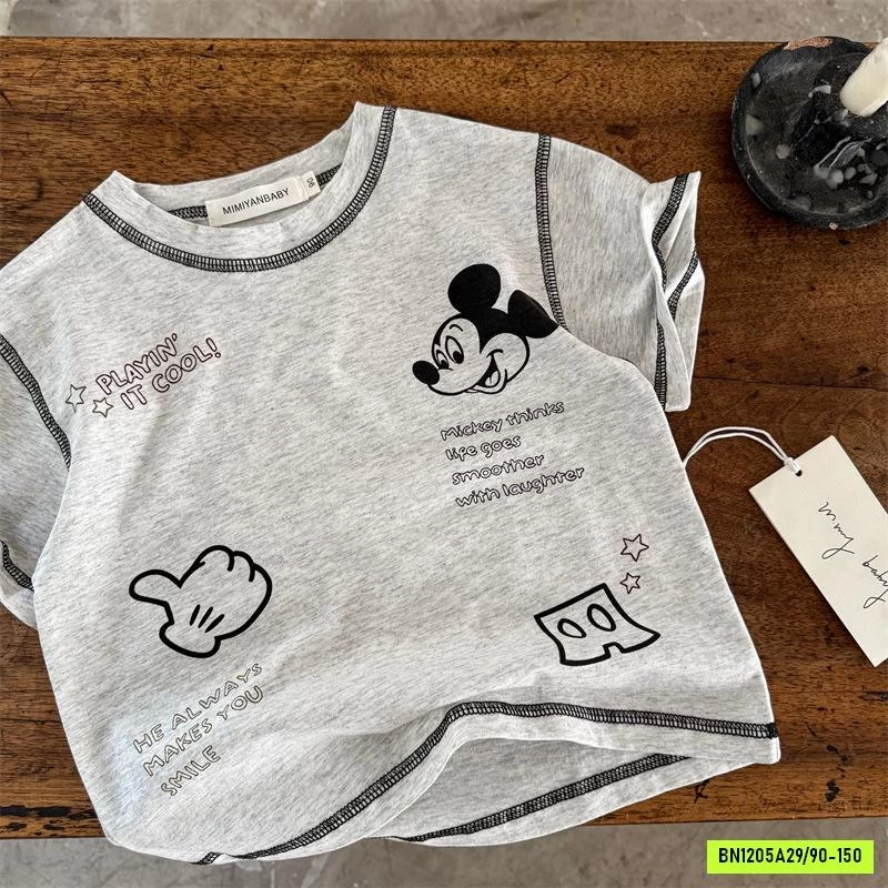ÁO THUN XÁM MICKEY MMY