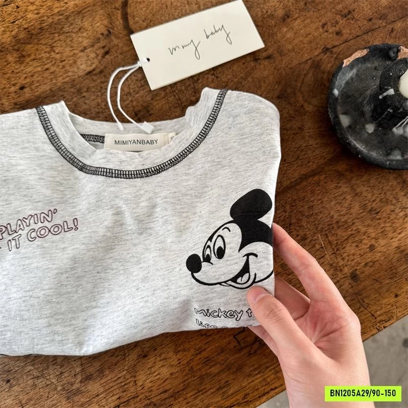 ÁO THUN XÁM MICKEY MMY