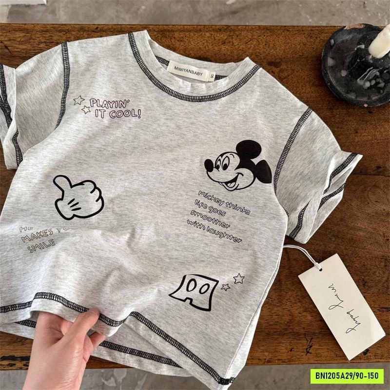 ÁO THUN XÁM MICKEY MMY