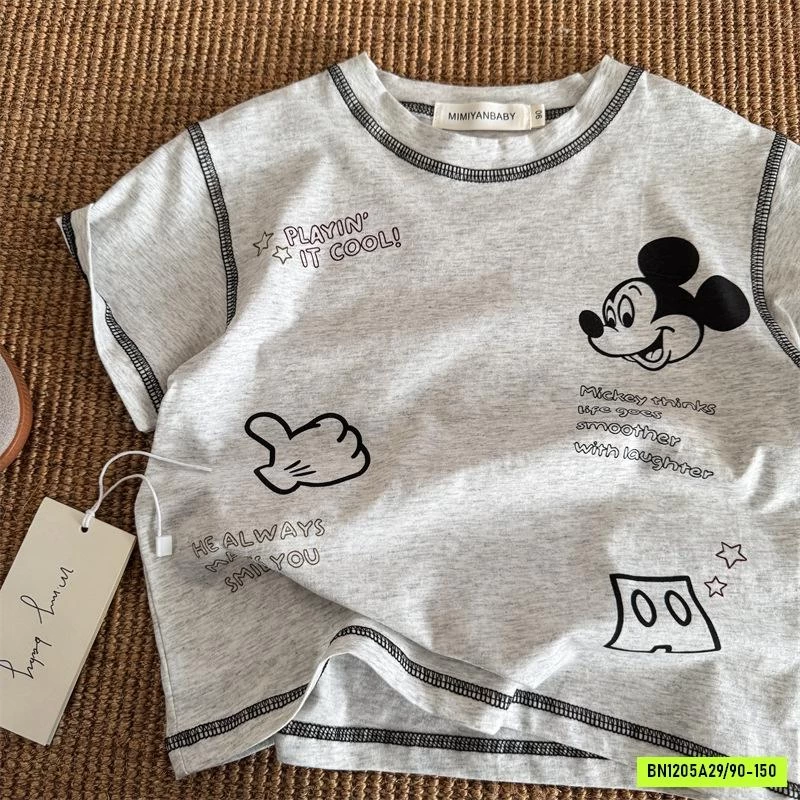 ÁO THUN XÁM MICKEY MMY
