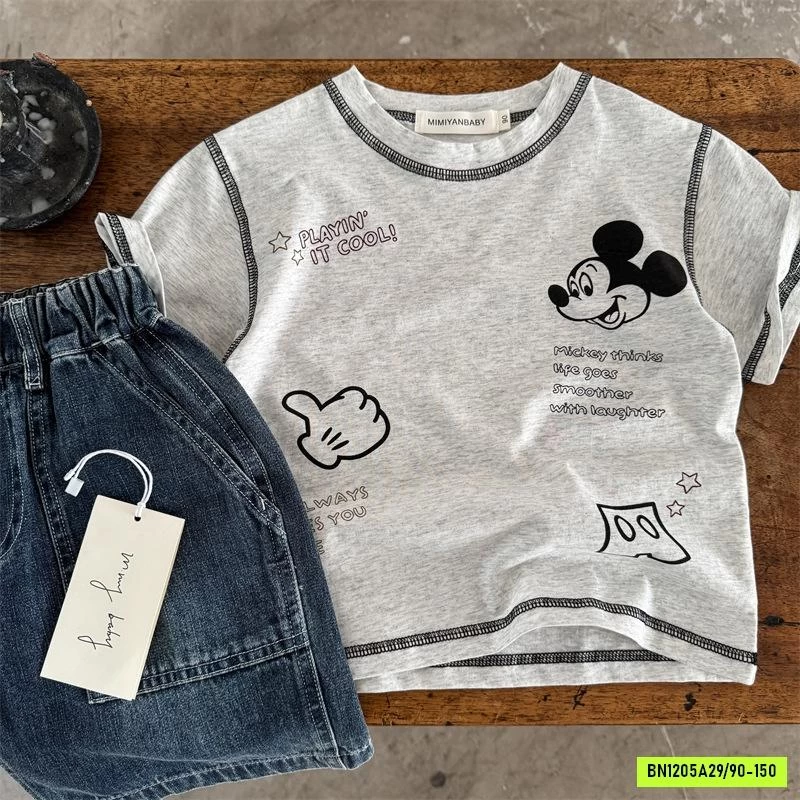 ÁO THUN XÁM MICKEY MMY