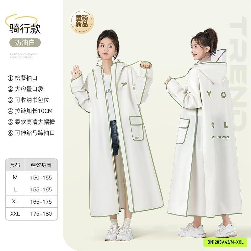 ÁO MƯA ĐƠN PHỐI MÀU VIỀN NỮ
