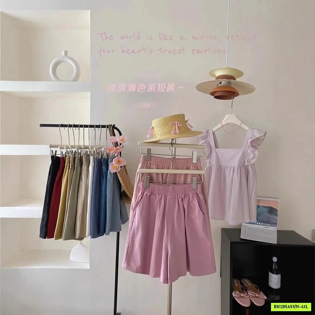 SHORT THÔ MỀM CẠP CHUN TRƠN MÀU