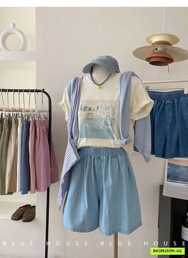 SHORT THÔ MỀM CẠP CHUN TRƠN MÀU