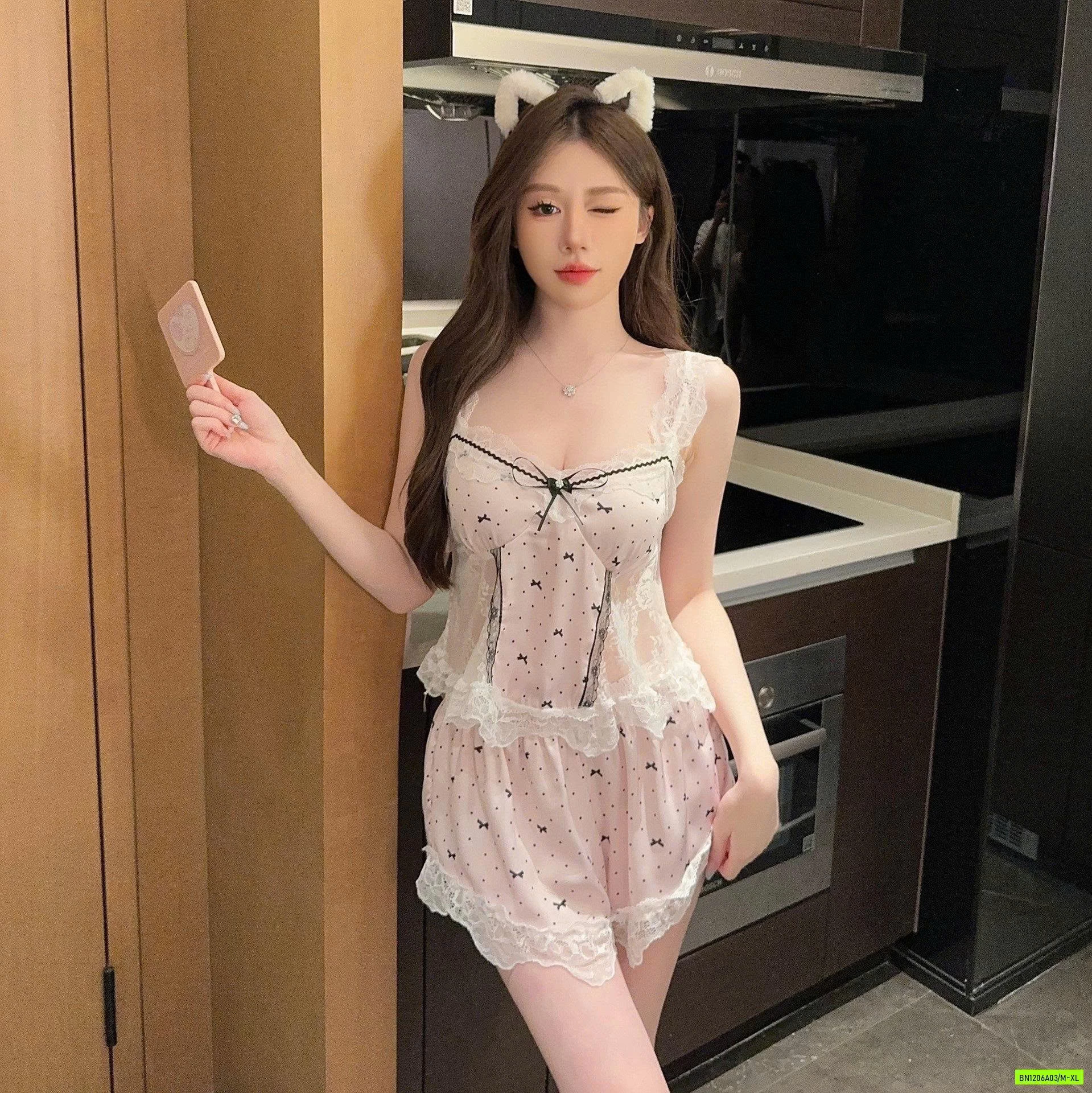 BỘ NỦ LỤA VIỀN REN TIỂU THƯ