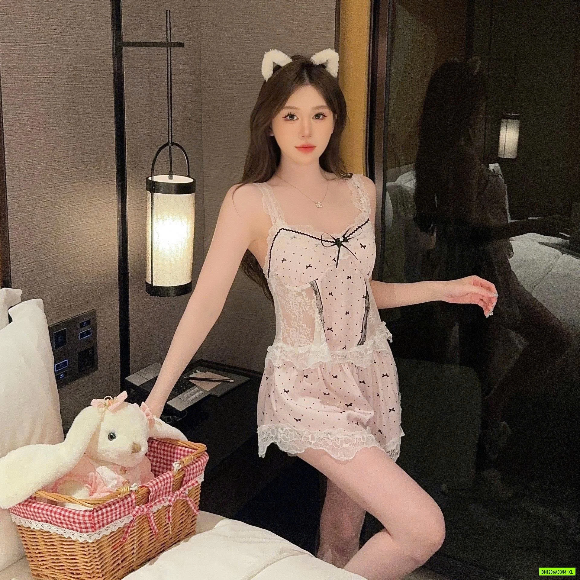 BỘ NỦ LỤA VIỀN REN TIỂU THƯ