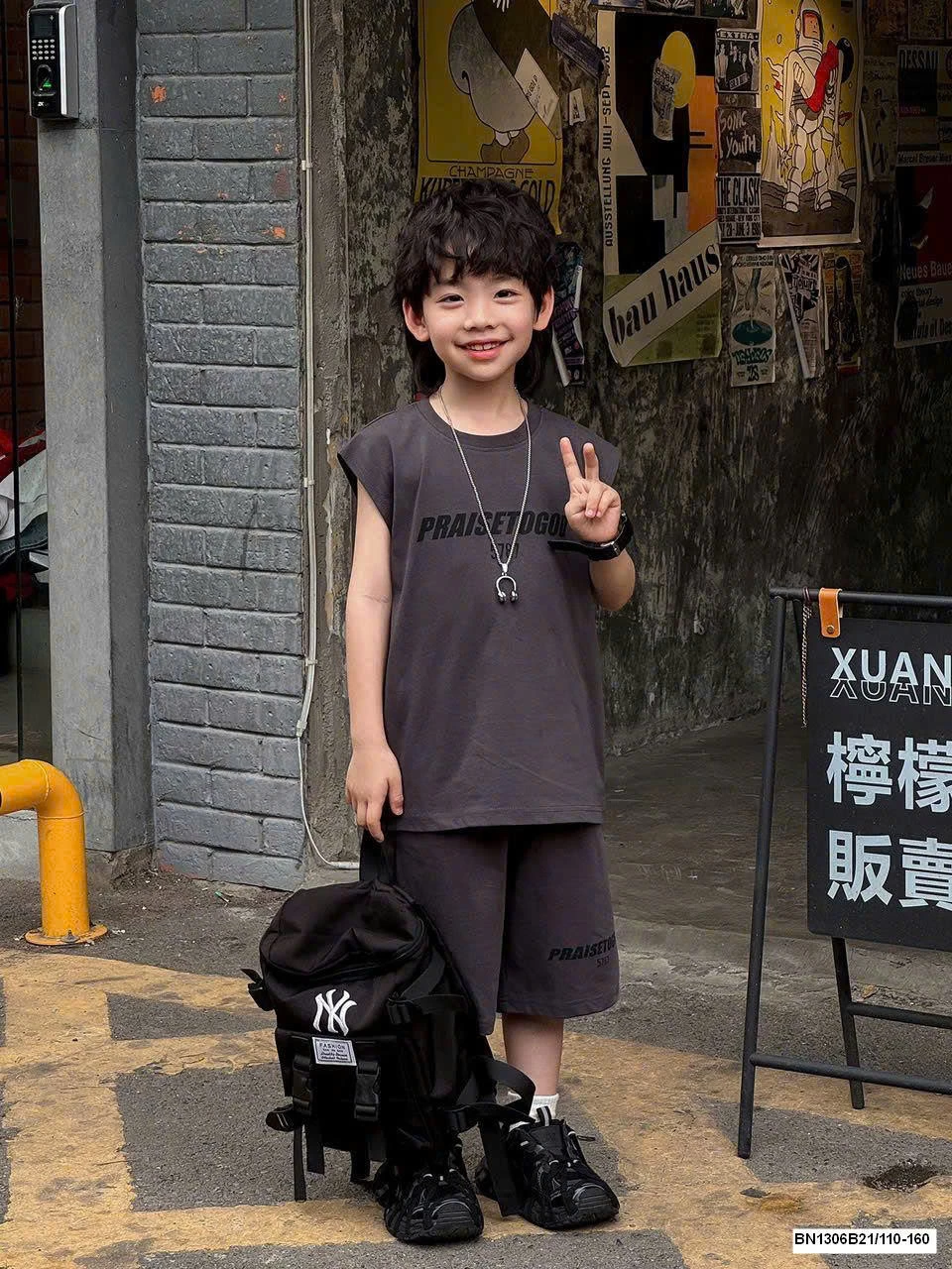 Set áo tank top bé trai