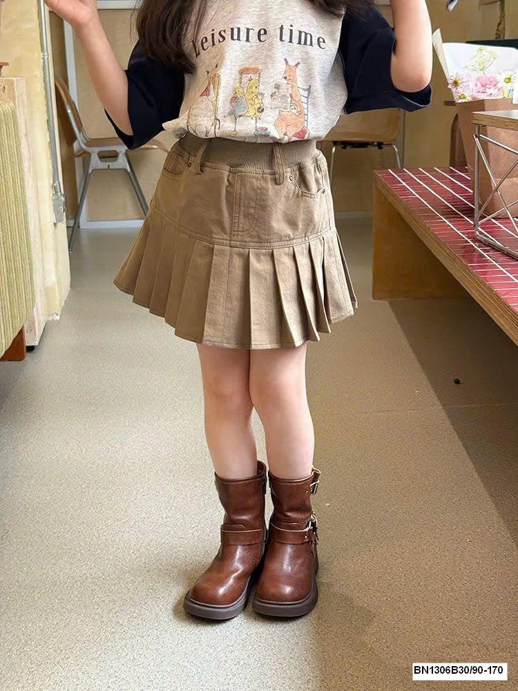 CHÂN VÁY XẾP LY BÉ GÁI 25C224