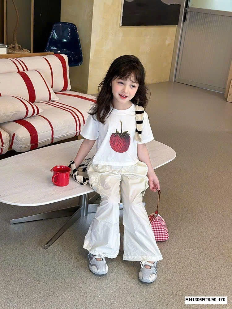 ÁO THUN NGẮN TAY AMBB BÉ GÁI 25D166