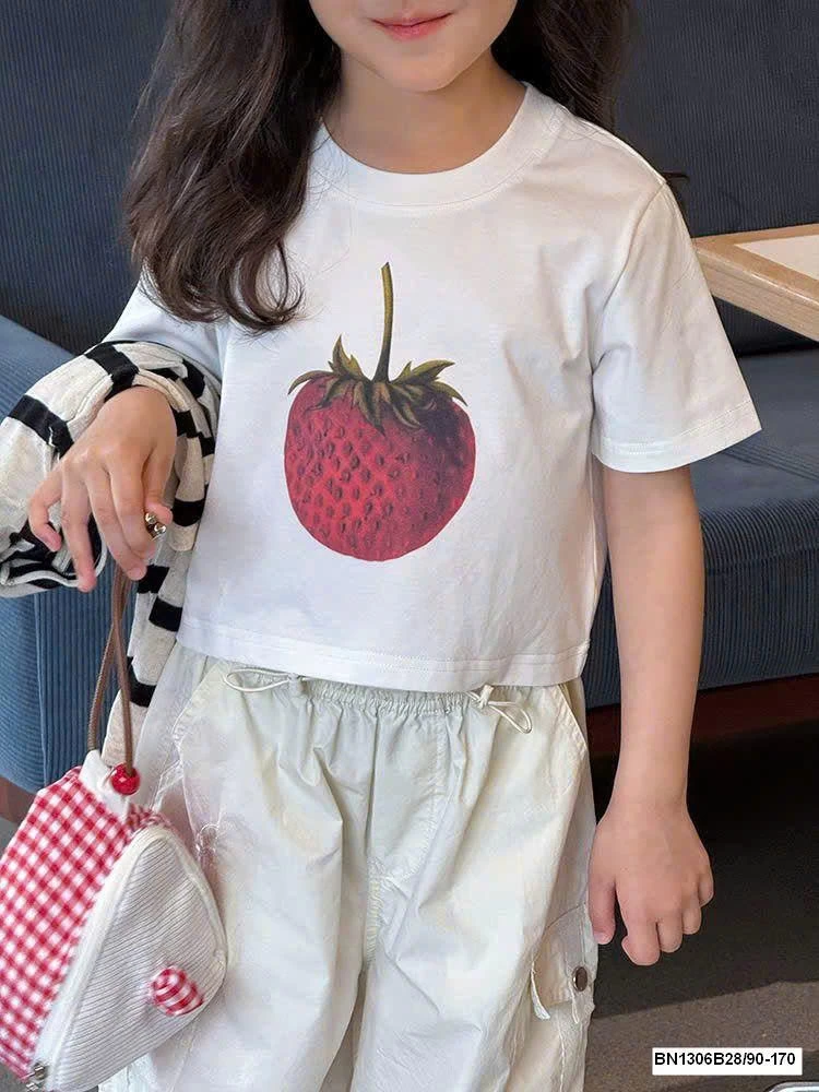 ÁO THUN NGẮN TAY AMBB BÉ GÁI 25D166