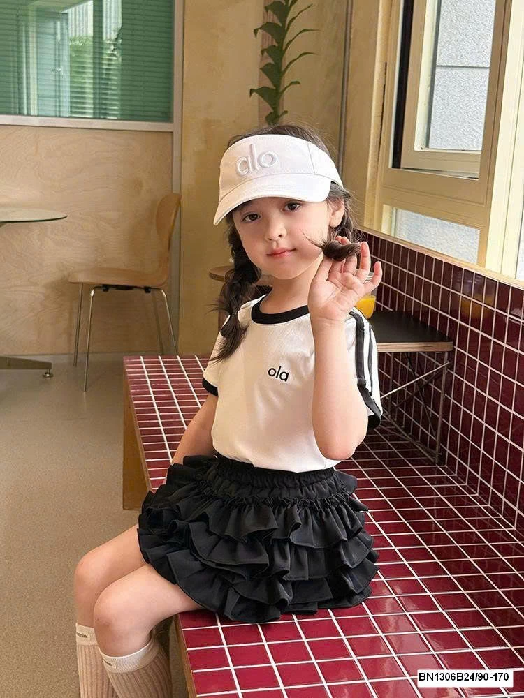 SET ÁO PHÔNG MIX CHÂN VÁY XẾP TẦNG AMBB 25D183