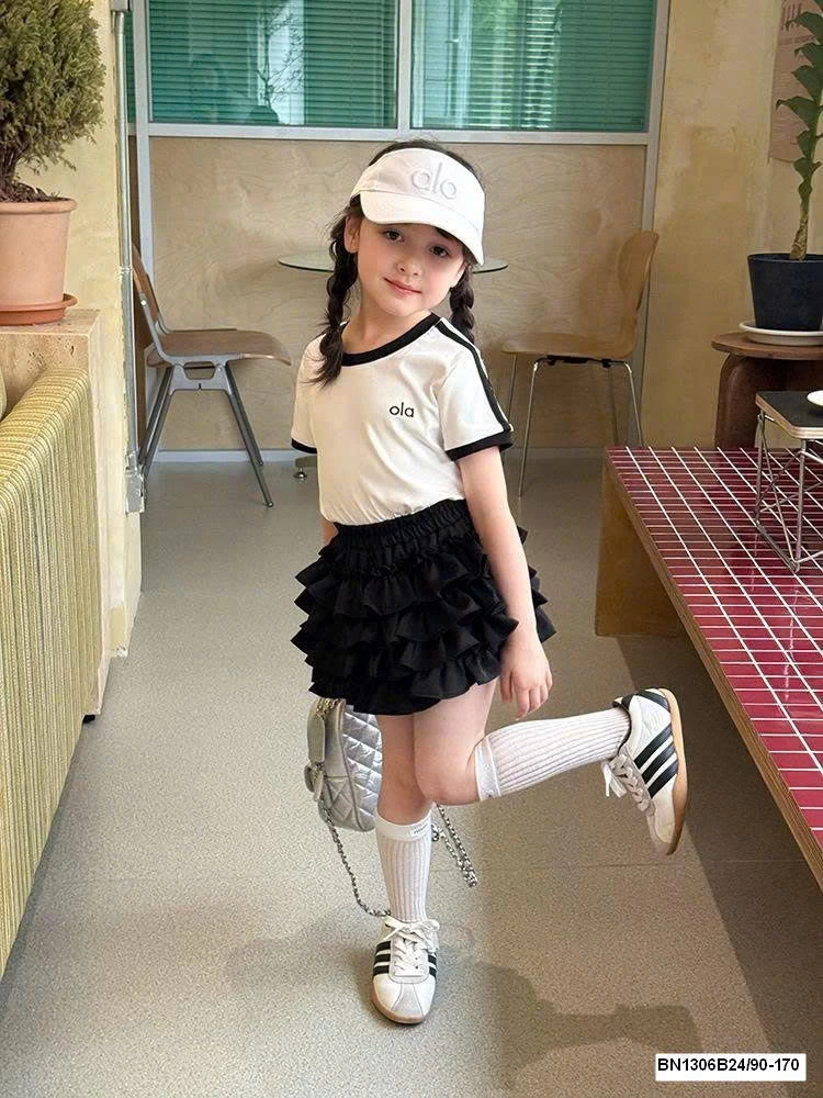 SET ÁO PHÔNG MIX CHÂN VÁY XẾP TẦNG AMBB 25D183