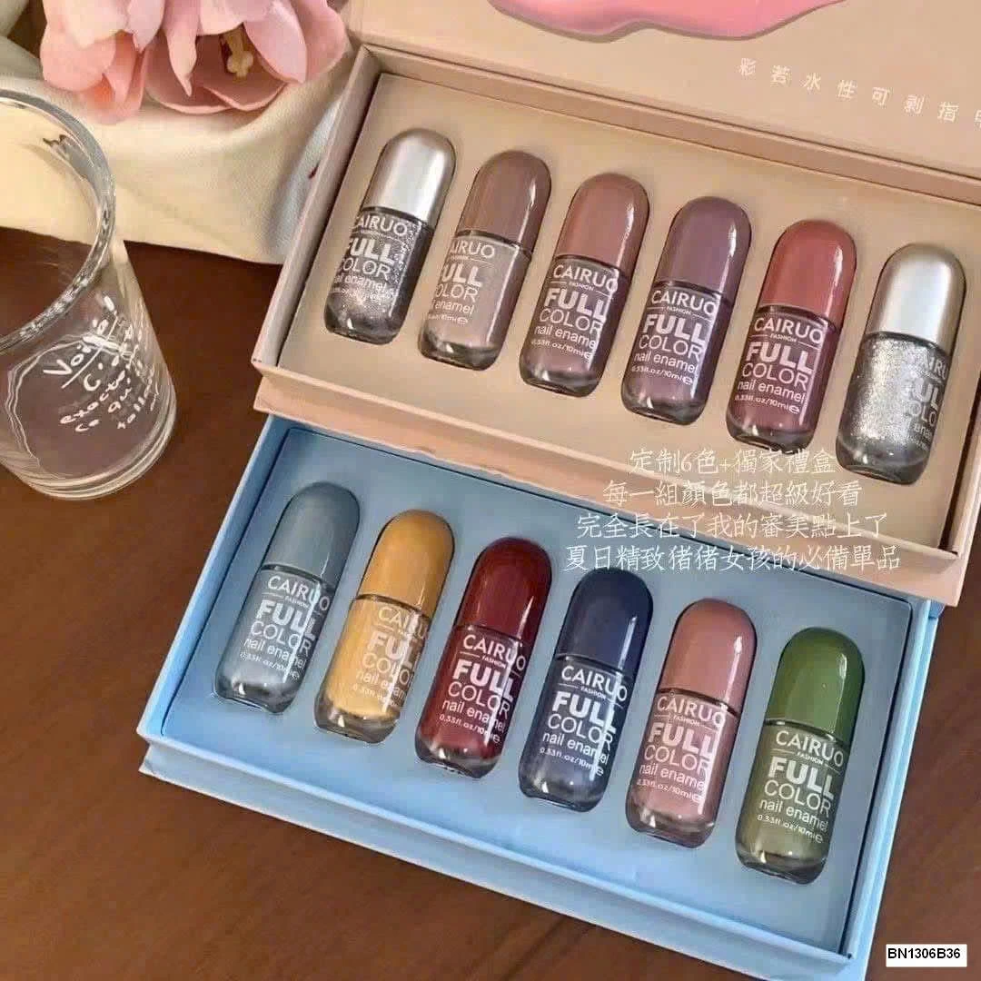 SÉT 6 LỌ SƠN MÓNG TAY CAIRUO NEW COLOR