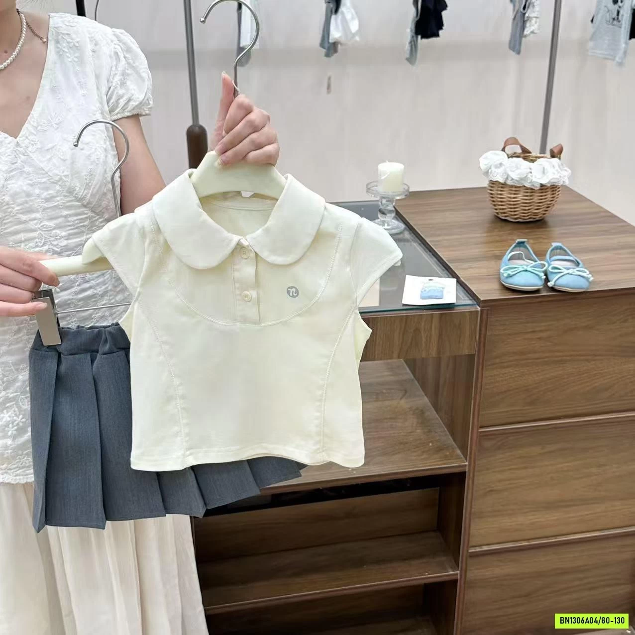 POLO TAY HẾN MIX CV XẾP LY COCOGIRIN