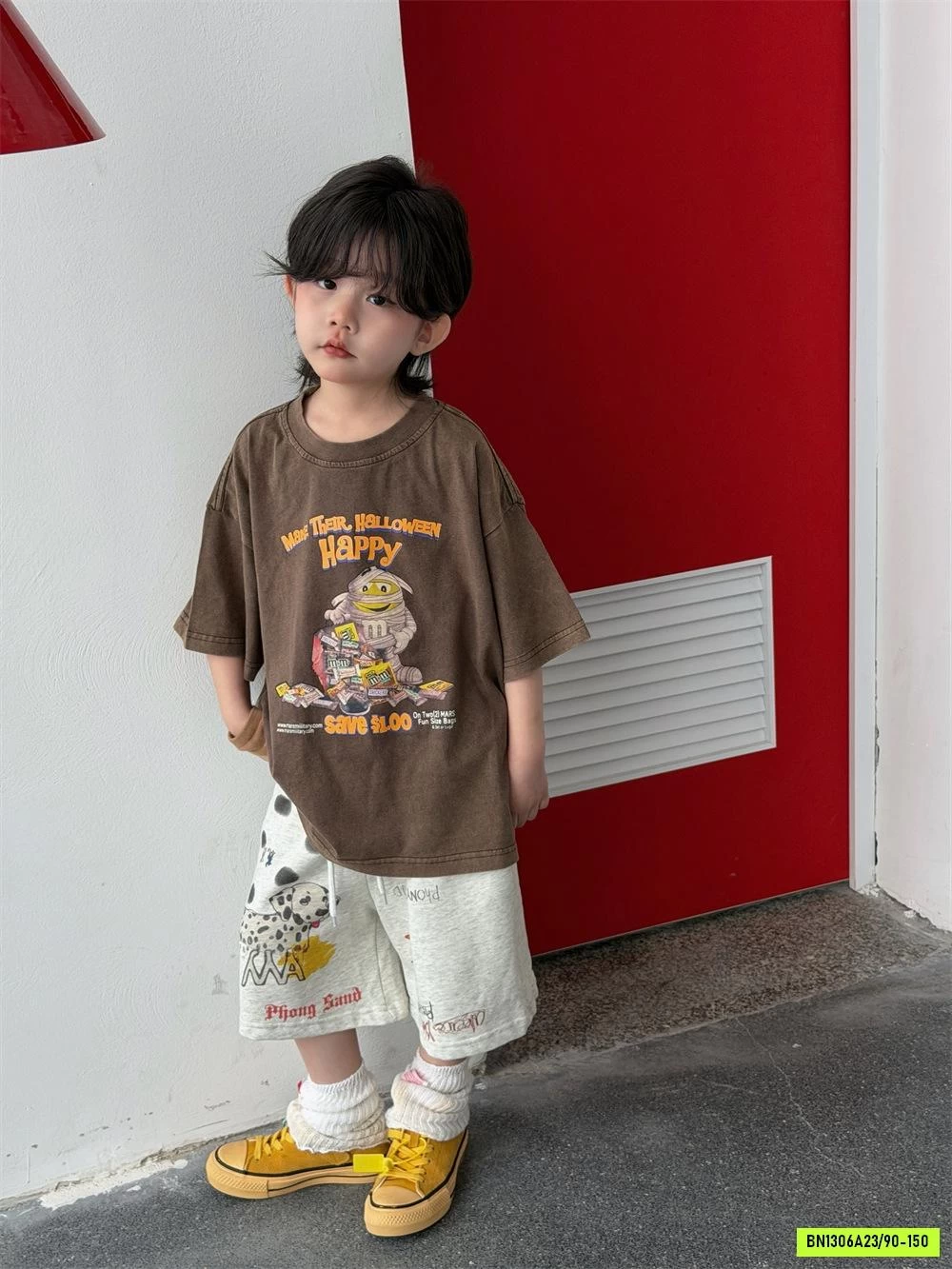 SÉT ÁO NÂU MIX SHORT XÁM KUTE