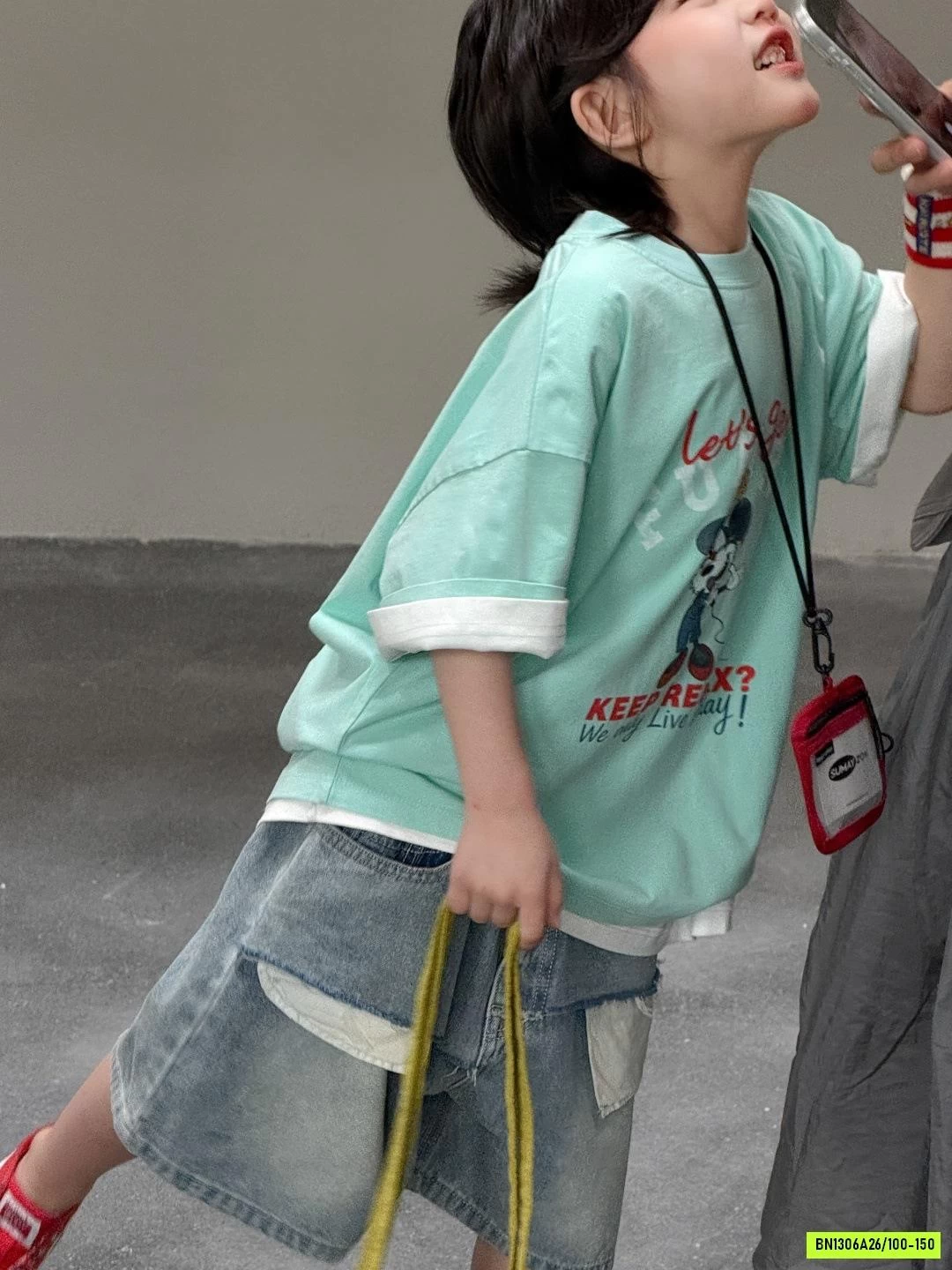 ÁO THUN MICKEY XANH MINT