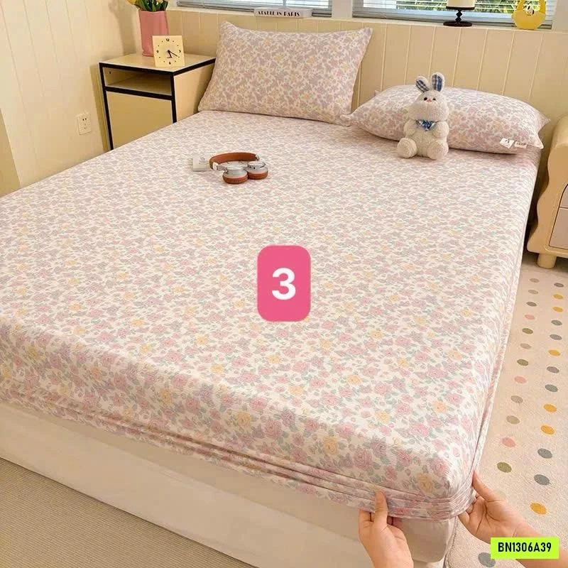 SET GA GIƯỜNG VÀ 2 VỎ GỐI COTTON HÀN