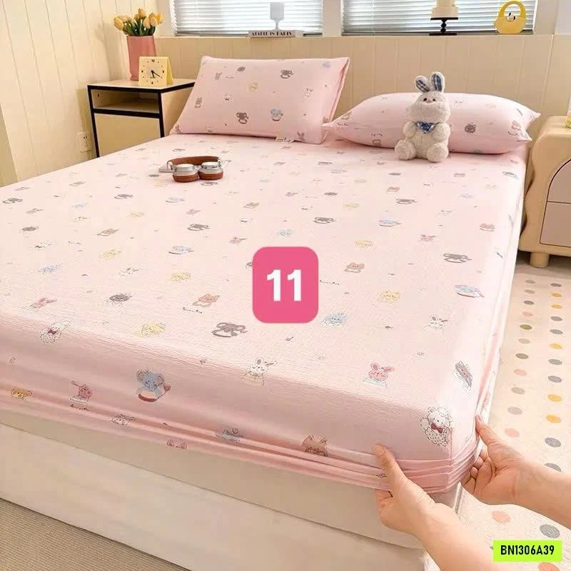 SET GA GIƯỜNG VÀ 2 VỎ GỐI COTTON HÀN