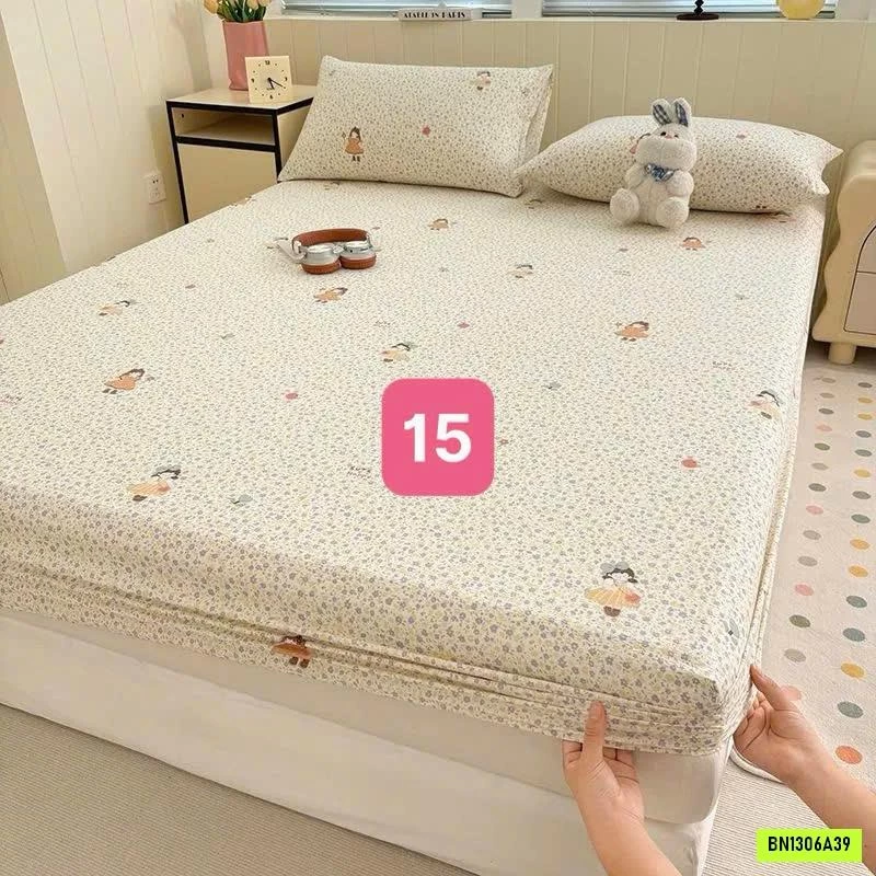 SET GA GIƯỜNG VÀ 2 VỎ GỐI COTTON HÀN